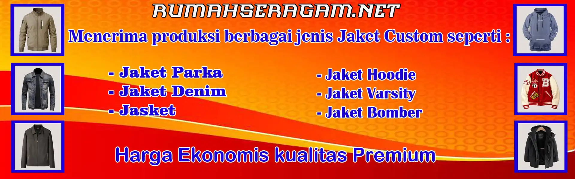 Banner konveksi jaket custom