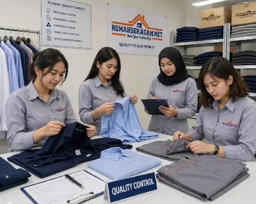 Proses quality control seragam kerja